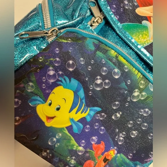 Disney Parks Ariel The Little Mermaid Backpack from Disney Parks Blue Glitter - Picture 4 of 10